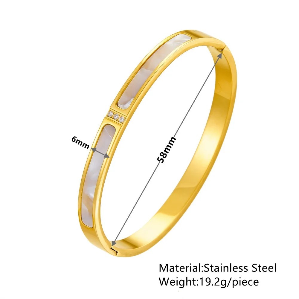 Laura Lombardi Dames Stalen goldplated armband glad breed, Goudkleurig