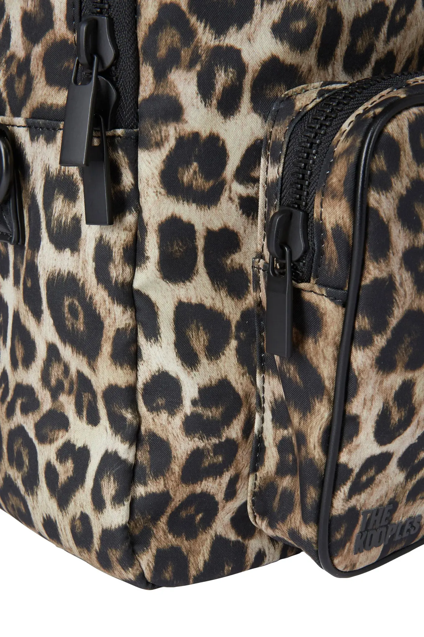 The Kooples Nylon Dames Rugzak Leopard, bruin