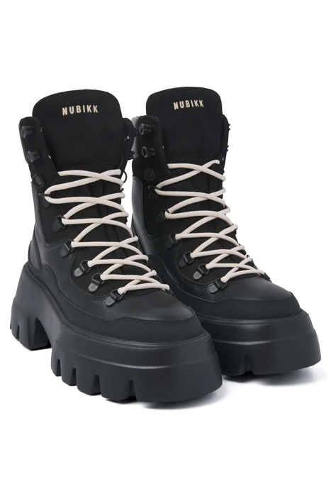 Nubikk Leather Dames Laarzen, zwart