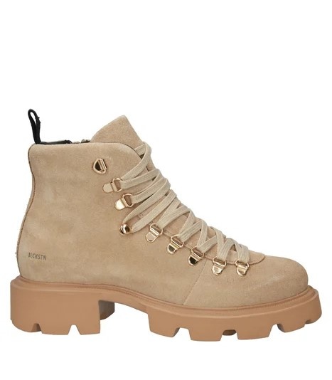 Blackstone  Dames Leder Enkellaarzen, beige