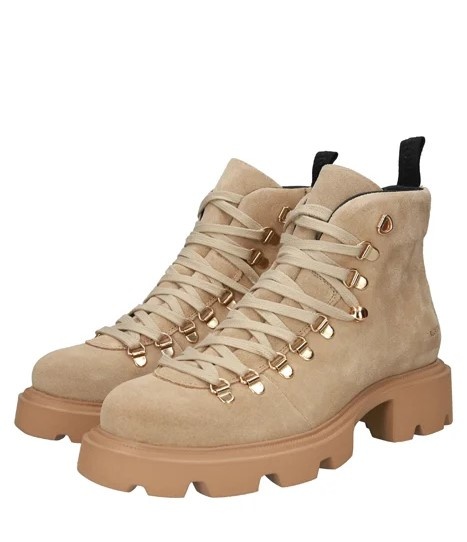 Blackstone  Dames Leder Enkellaarzen, beige