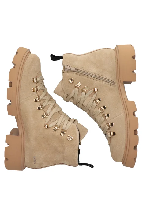 Blackstone  Dames Leder Enkellaarzen, beige