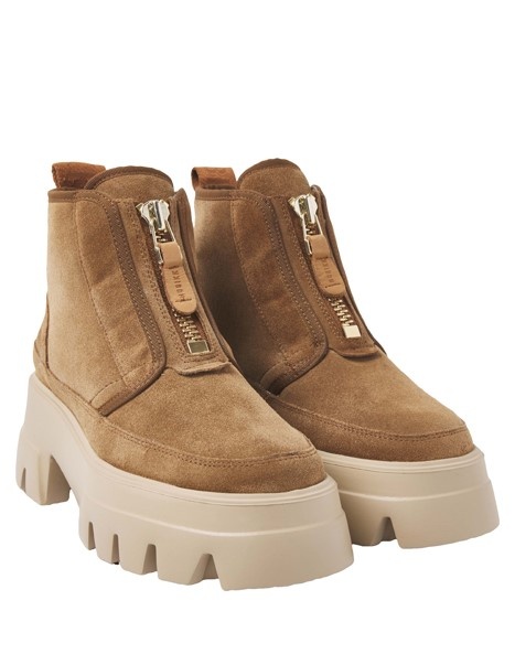 Nubikk Dames Enkellaarzen, bruin