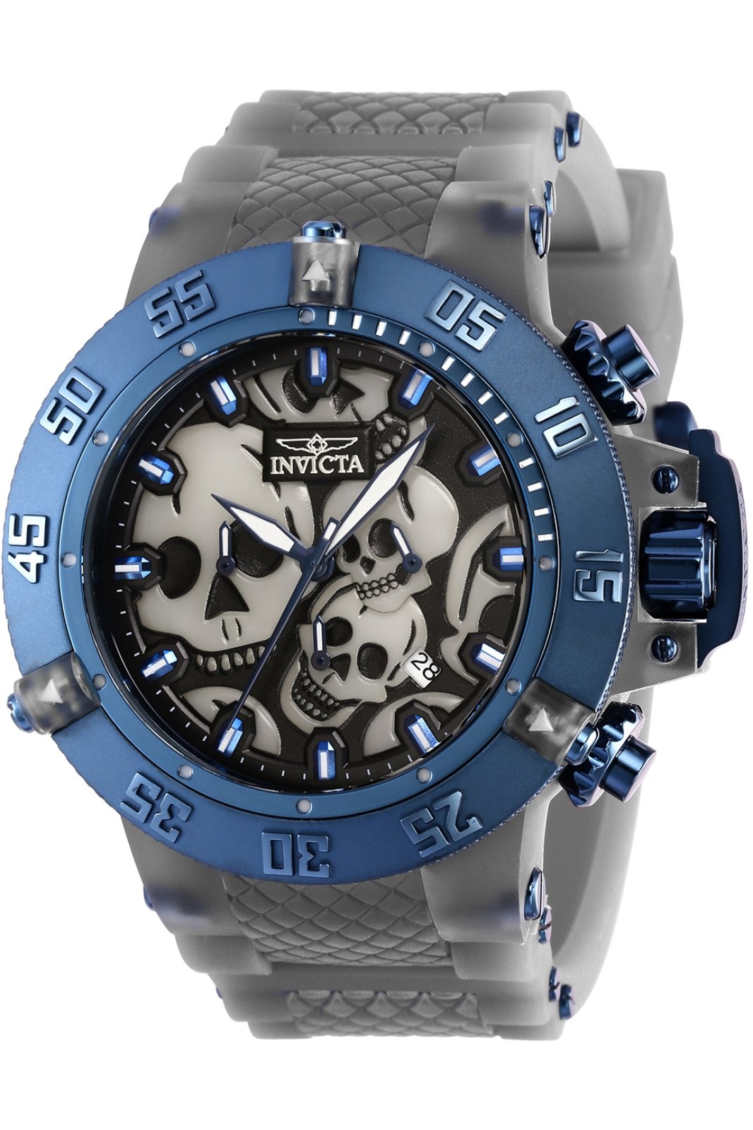 Invicta Subaqua Quartz Heren Horloge, blauw/grijs