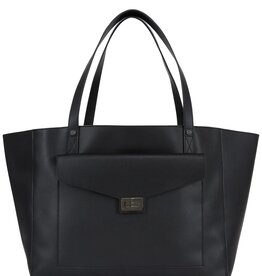 The Kooples  Leer schoudertas , zwart