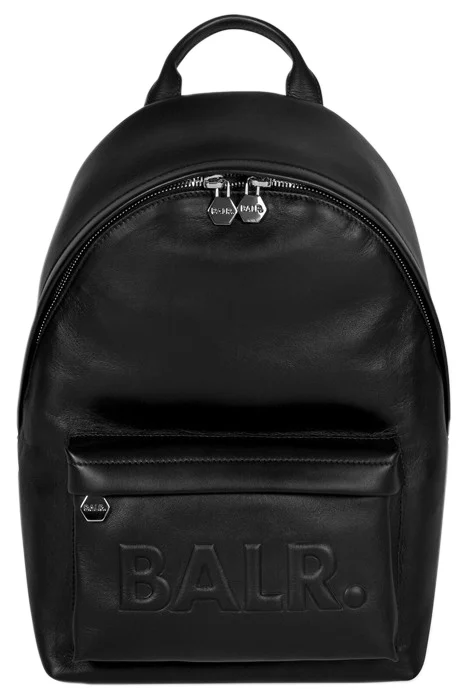 BALR.  Unisex BT Leer Petite  Rugzak, zwart