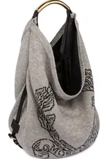 Moschino Dames Shetland wollen Handtas ,  grijs