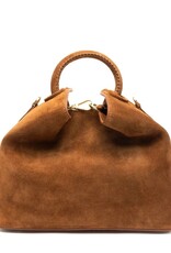 Elleme  SUEDE  Dames Schoudertas , bruin