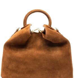 Elleme  SUEDE  schoudertas , bruin