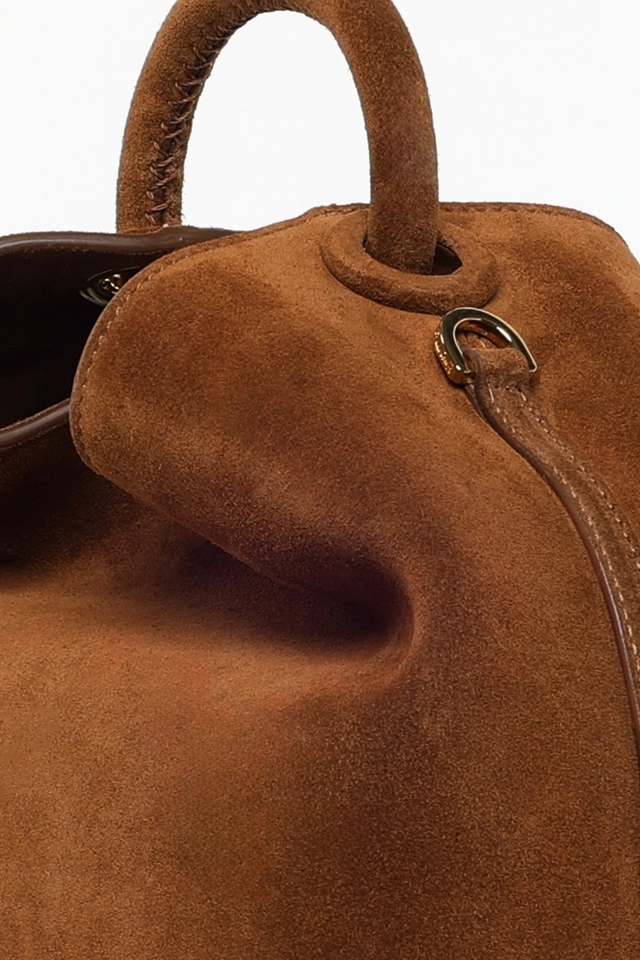 Elleme  SUEDE  Dames Schoudertas , bruin