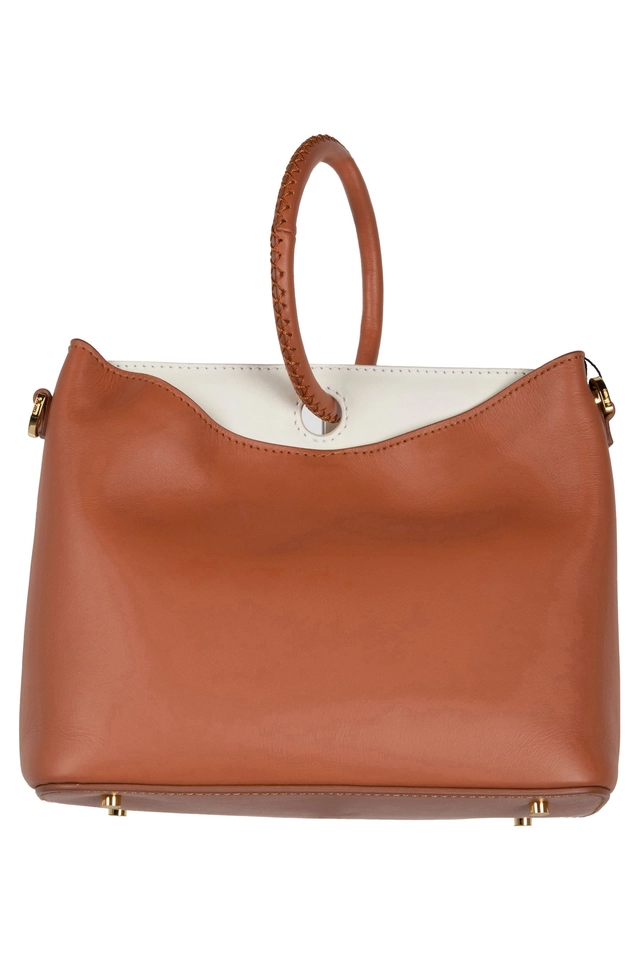 Elleme  Leer Dames Schoudertas, bruin