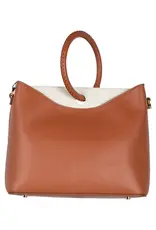 Elleme  Leer Dames Schoudertas, bruin