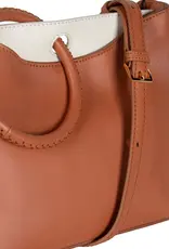 Elleme  Leer Dames Schoudertas, bruin