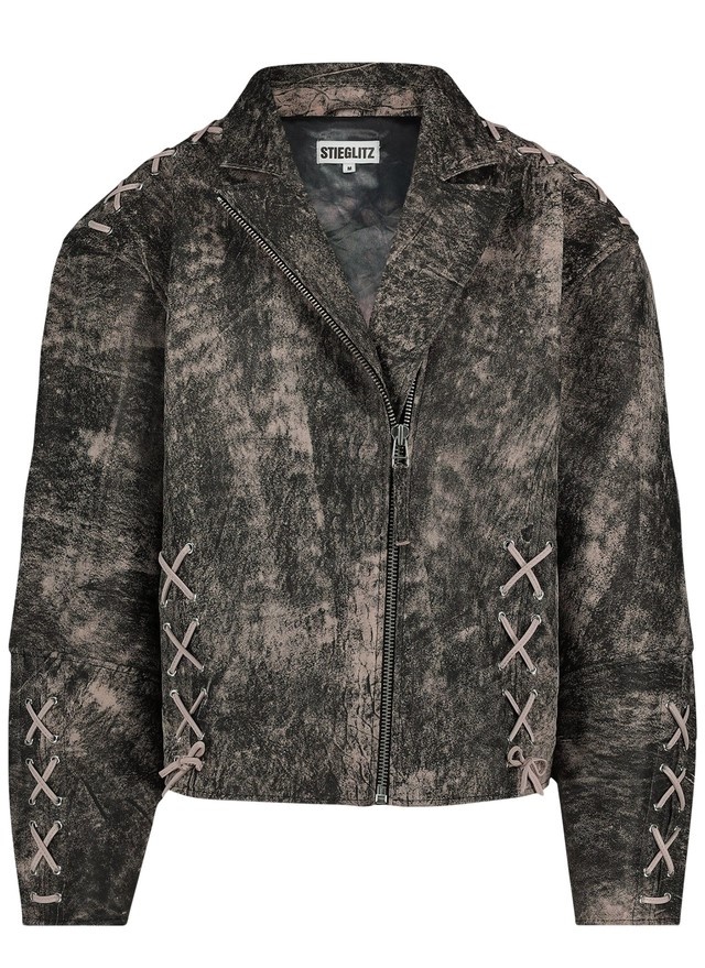 Stieglitz Dames Leer Jas, zwart