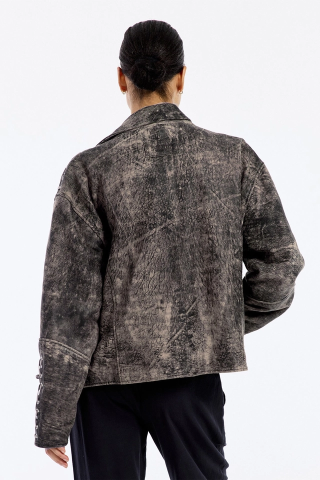 Stieglitz Dames Leer Jas, zwart