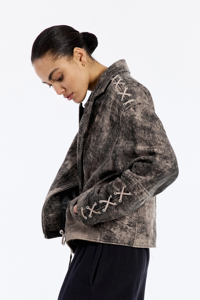 Stieglitz Dames Leer Jas, zwart