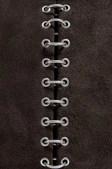 Bimba y Lola Suède Leren Schoudertas Dames , antraciet