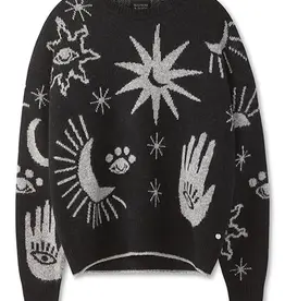 Scotch & Soda Gebreide Trui Rond Hals, zwart