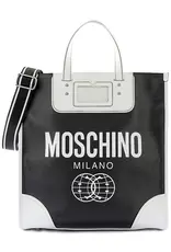 Moschino Uniseks Schoudertas met Smiley® World-logoprint, zwart