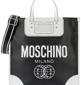 Moschino Schoudertas met Smiley® World-logoprint, zwart
