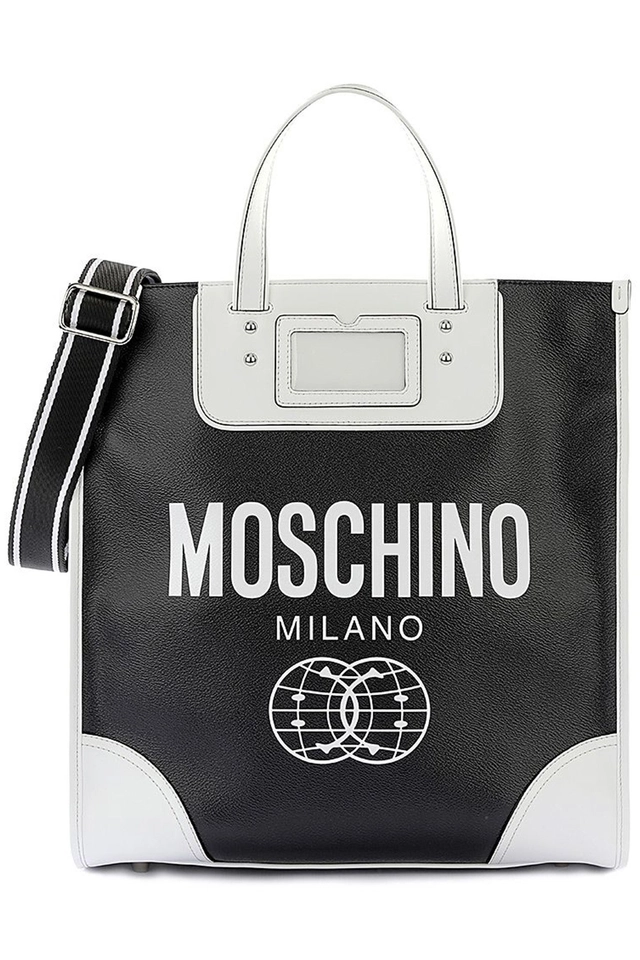 Moschino Uniseks Schoudertas met Smiley® World-logoprint, zwart