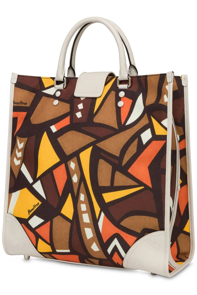 Moschino Uniseks Canvas Schoudertas, bruin