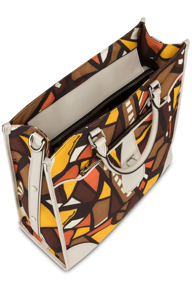 Moschino Uniseks Canvas Schoudertas, bruin