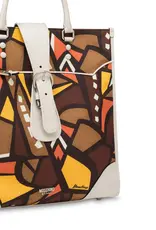 Moschino Uniseks Canvas Schoudertas, bruin