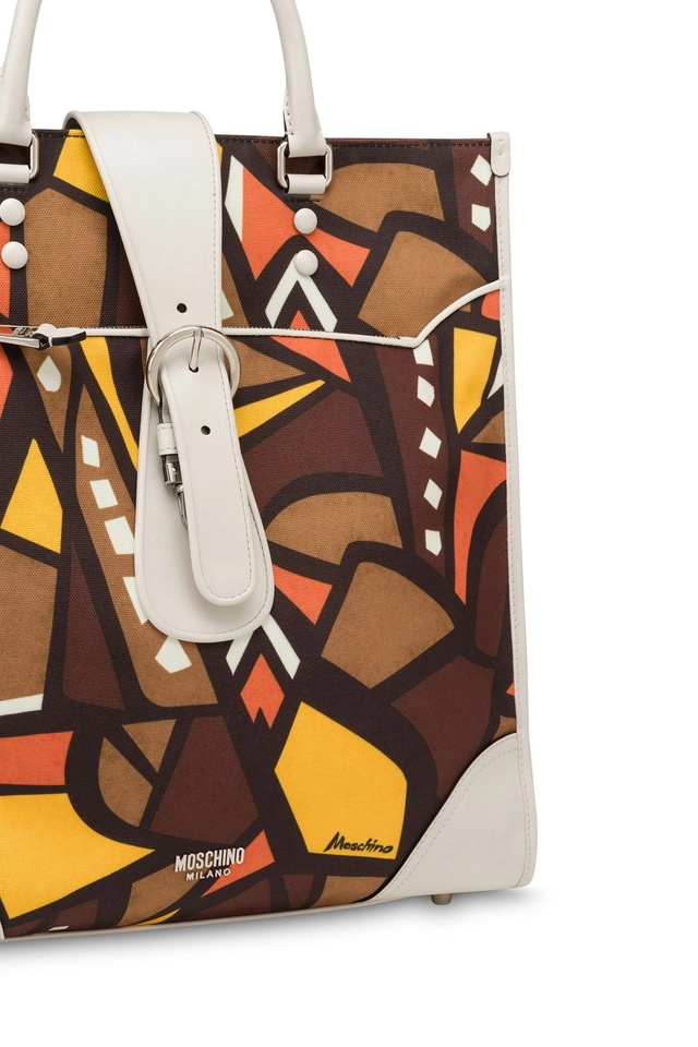 Moschino Uniseks Canvas Schoudertas, bruin