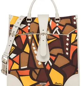 Moschino Canvas Schoudertas, bruin