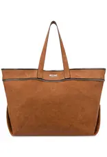 Moschino  SUEDE  Dames Schoudertas , bruin