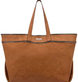 Moschino   SUEDE  schoudertas , bruin