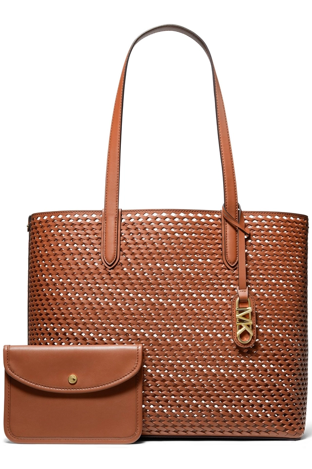 Michael Kors Grote Wendbare Leren Schoudertas, bruin