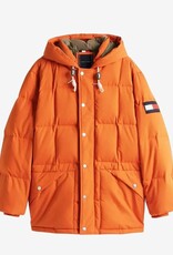 Tommy Hilfiger Heren Gewatteerde Dons Winterjas, oranje