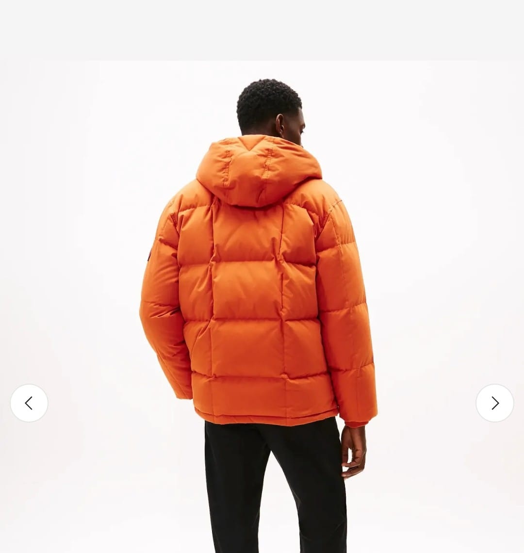 Tommy Hilfiger Heren Gewatteerde Dons Winterjas, oranje