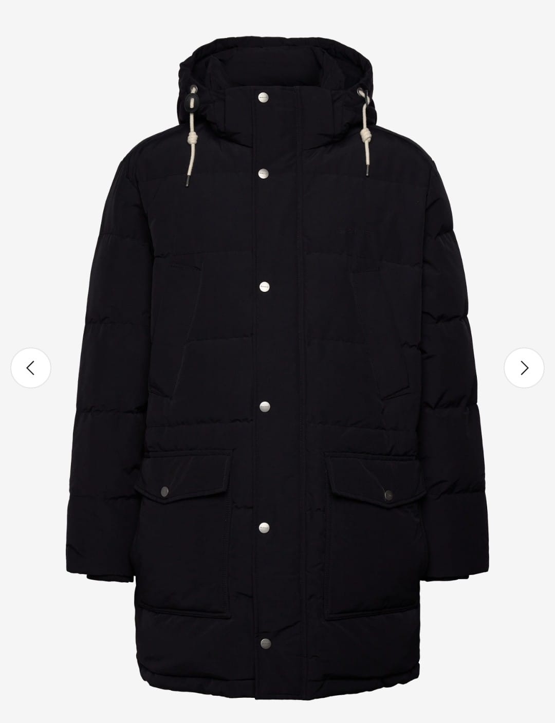 GANT Heren Gewatteerde Winterjas, zwart