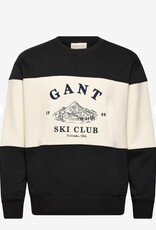 GANT Heren Geborduurde Sweatshirt, zwart/wit