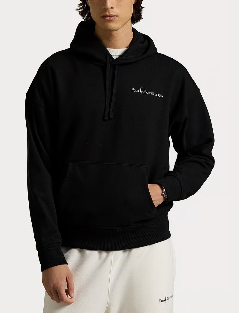 Polo Ralph Lauren Relaxed Fit Logo Fleece Hoodie, zwart