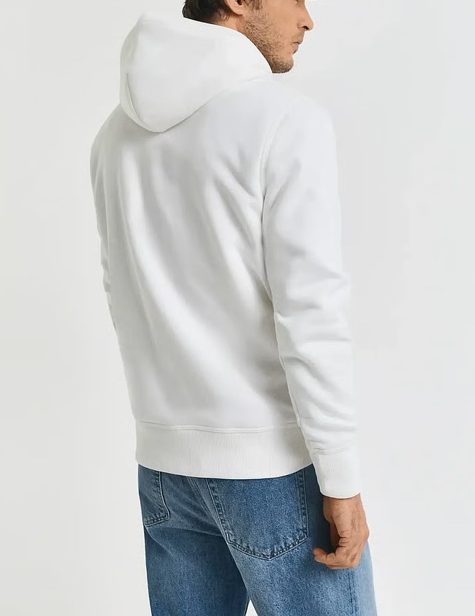 GANT ESTABLISHED Heren Hoodie, wit