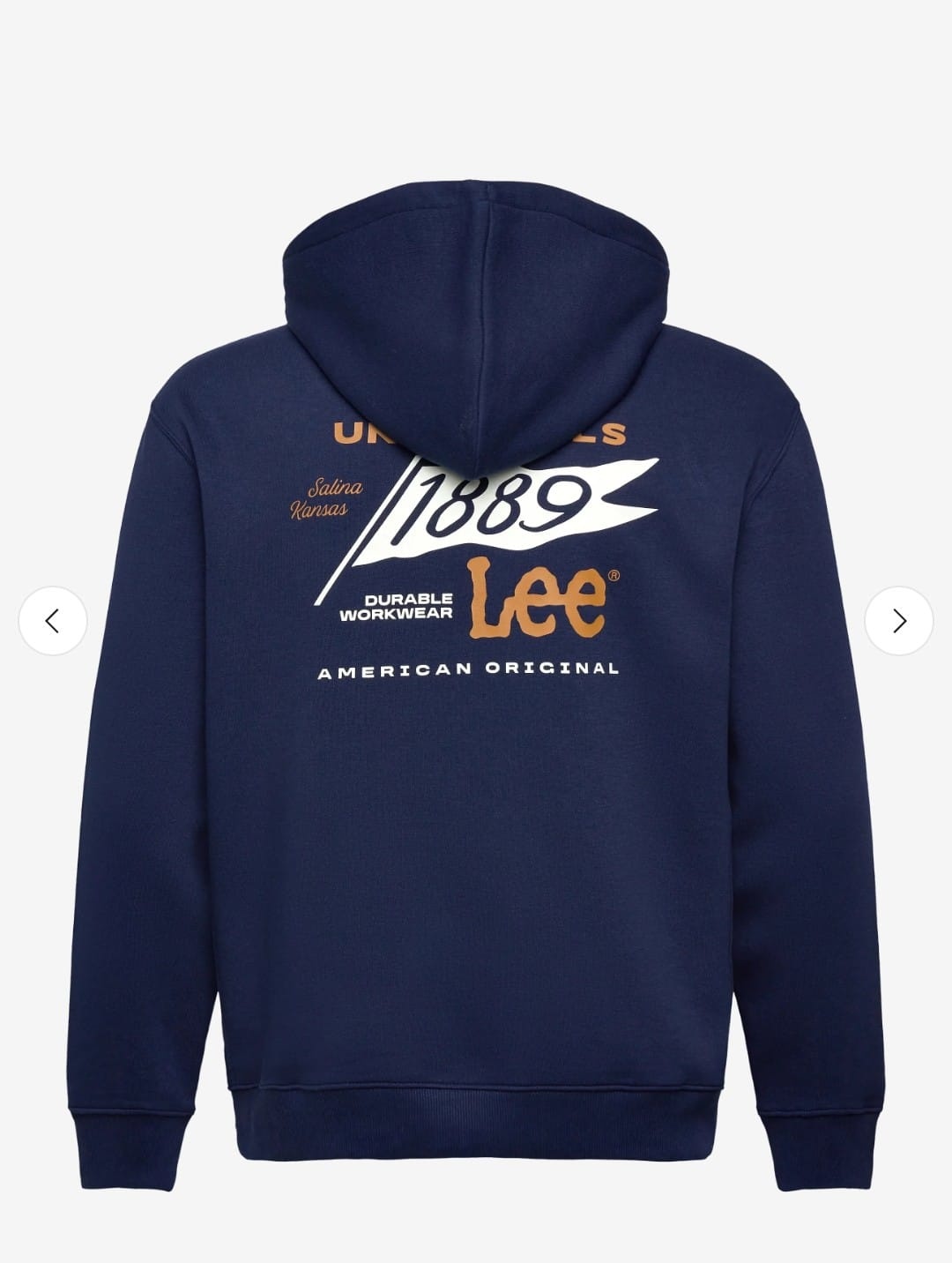 Lee Jeans Heren Logo Hoodie, blauw