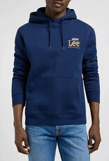 Lee Jeans Heren Logo Hoodie, blauw
