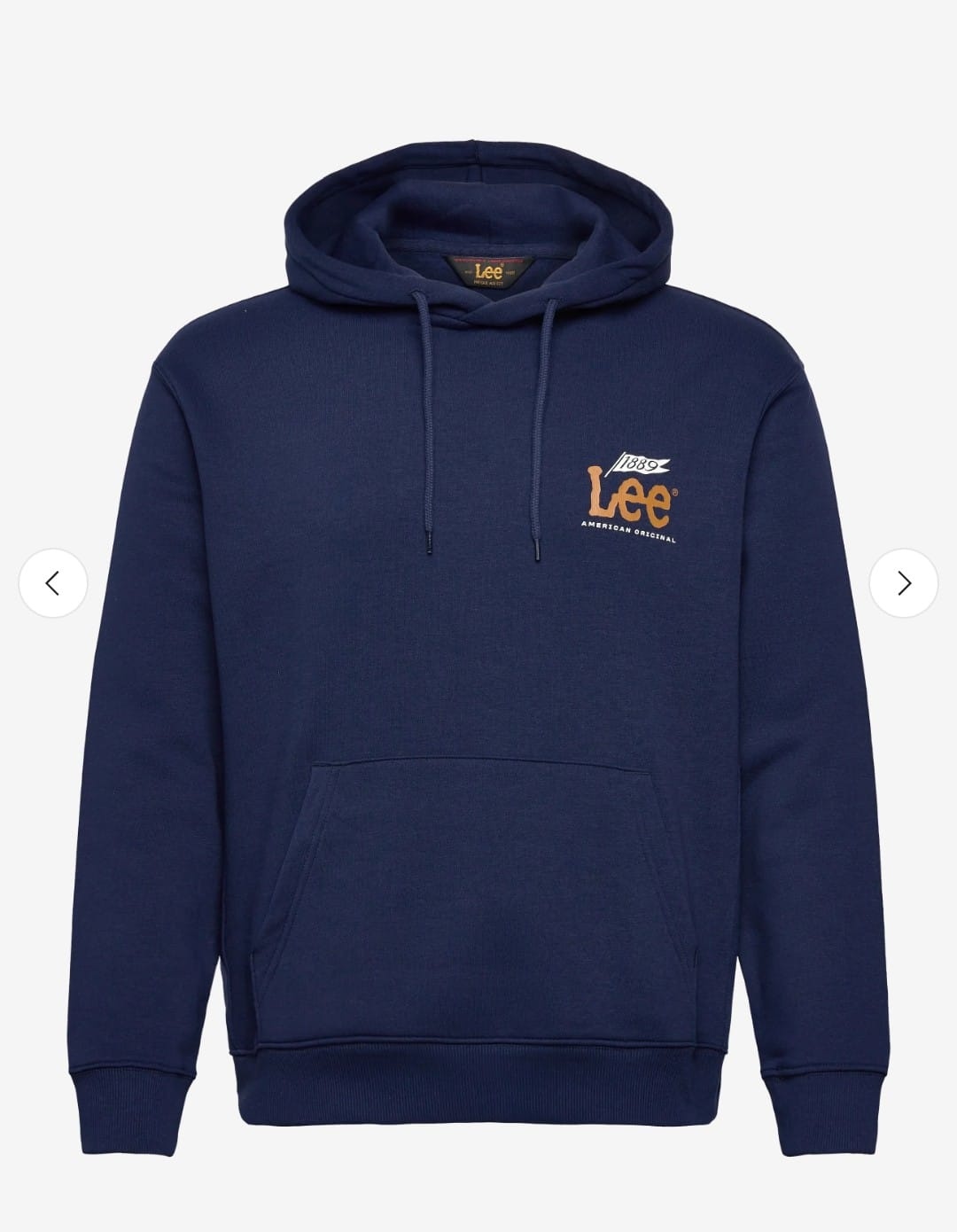 Lee Jeans Heren Logo Hoodie, blauw