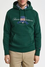 GANT Grafische Heren Hoodie, groen
