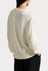 Polo Ralph Lauren Beer Dames gebreide trui, gebroken wit