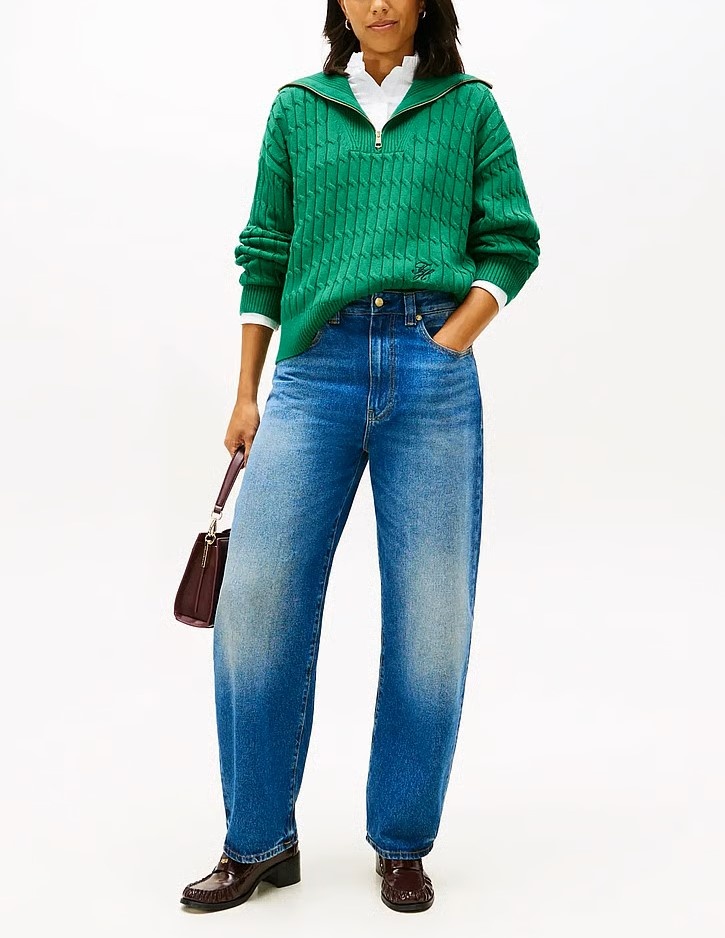 Tommy Hilfiger Dames Gebreide Sweater, groen