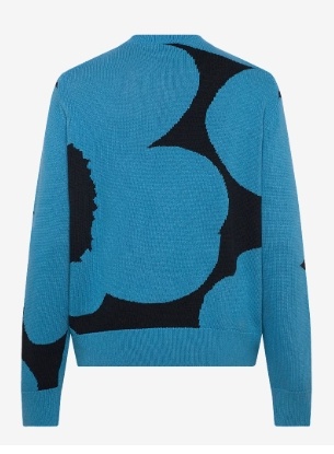 Marimekko Dames Ronde hals Gebreide Trui, blauw