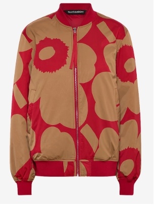 Marimekko Dames Gewatteerde Jas, rood