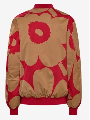 Marimekko Dames Gewatteerde Jas, rood