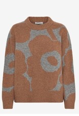 Marimekko Dames Ronde hals Gebreide Trui, bruin