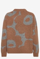 Marimekko Dames Ronde hals Gebreide Trui, bruin